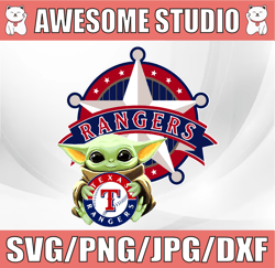 Baby Yoda with Texas Rangers Baseball PNG,  Baby Yoda MLB png, MLB png, Sublimation ready, png files for sublimation