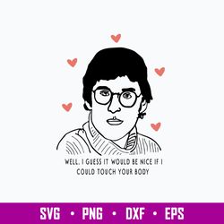 Well, I Guess It Would Be Nice If I Could Touch Your Body Svg, Louis Theroux Svg, Png Dxf Eps Digital File