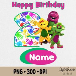 Barney The Dinosaur Birthday Png, Customized Png For Birthday Boy And Birthday Girl, Barney Png