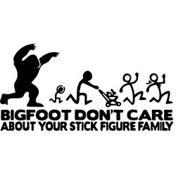 Bigfoot svg, Dont Care about Your Stick Figure Family svg, Funny Shirt
