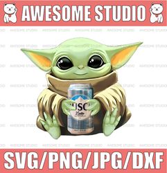 Baby Yoda with BUSCH Latte PNG,  Baby Yoda png, Sublimation ready, png files for sublimation