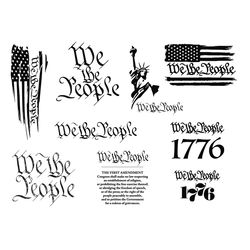 We The People Constitution Flag Bundle Svg, We The People Svg, We The People 1776 Svg