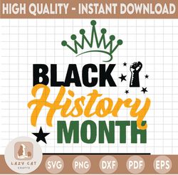 Black History Month SVG  Crown svg / Black History Is World History svg / I Am Black History SVG / My History Is Strong