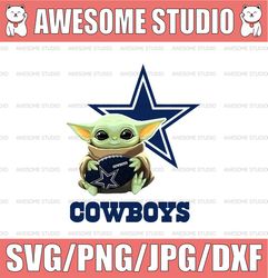 Baby Yoda with Dallas Cowboys NFL png,  Baby Yoda NFL png, NFL png, Sublimation ready, png files for sublimation