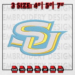 Southern Jaguars Embroidery files, NCAA D1 teams Embroidery Designs, Southern Jaguars Machine Embroidery Pattern
