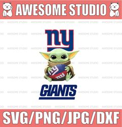 Baby Yoda with New York Giants NFL png,  Baby Yoda NFL png, NFL png, Sublimation ready, png files for sublimation,printi