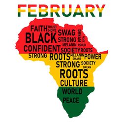February Black History Month Svg, African Map Colors Svg, Black Month Svg, Black History Month