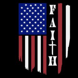 Christian Faith Cross American Flag Svg, USA Flag SVG, Distressed American Flag SVG
