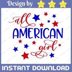 All American Girl SVG Bundle, American Girl cut file, usa clipart, usa svg files for silhouette, usa files for cricut, u