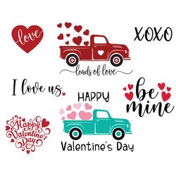 Valentines Bundle Svg, Holidays Svg, Valentines Svg, Valentines Truck Svg, Heart Svg
