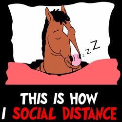 Horse THis Is How I Social Distance PNG, Horse Png, Sleeping Horse Png