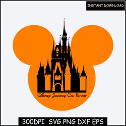 Castle svg bundle, princess svg, castle clipart, Heart Head Mickey mouse, magic kingdom svg, cut files for cricut silhou