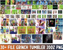 30 file Grinch Tumbler 20oz PNG , Bundle Christmas PNG , for Cricut, Silhouette, digital, file cut