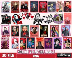 30 file file Horror Valentine day bundle PNG ,Valentine day PNG bundle , Silhouette, Digital download , Instant Download