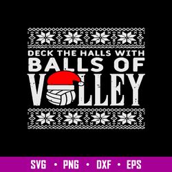 Balls Of Volley Xmas Volleyball Svg, Volleyball Chrismas Svg, Png Dxf Eps Digital file