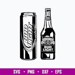 Bud Light Bottle And Can Alcohol Beer Svg, Bud Light Svg, Png Dxf Eps File