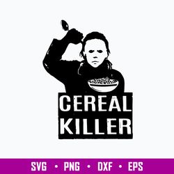 Cereal Killer Michael Myers Svg, Horror Svg, Funny Kids Halloween Svg, Png Dxf Eps FIle