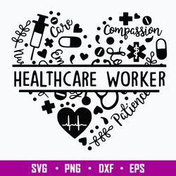 Compassion Palience Healthcare Worker Svg, Healthcare Worker Svg, Png Dxf Eps File