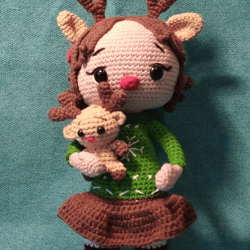 knitted doll fawn