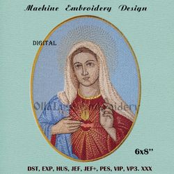 Immaculate Heart Of Mary (Patch) embroidery design