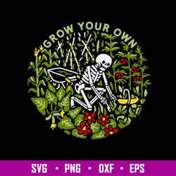 Skeleton Grow Your Own Svg, Png Dxf Eps Digital File