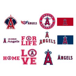Los Angeles Angels MLB Baseball Bundle SVG PNG, MLB Svg