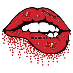 Buccaneers Lips Svg, Tampa Bay Buccaneers Svg, Football svg, Buccaneers Svg, Lips Svg
