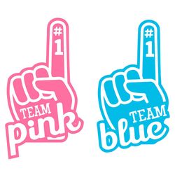 Team Pink Svg, Team Blue SVG, Sticker Svg, Style Svg, Number One Svg