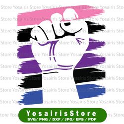 Power Fist Gender-fluid Svg, Pride Social Justice Equality LGBTQ Svg, LGBT Pride Rights Power Png