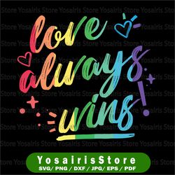 Love Always Wins Png, Gay Pride LGBT Rainbow Png, Marriage Wedding Png, Lesbian Couple Gift Idea