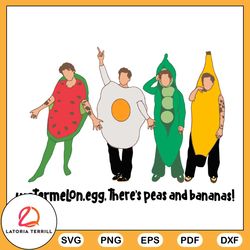 Watermelon. Egg. There's Peas And Bananas SVG Harry Banana Song SVG Files