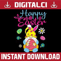 Happy Easter Day Bunny Spring Gnome Easter Egg Hunting Easter Day Png, Happy Easter Day Sublimation Design