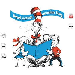 Read Across America Day, Reading Festival, Seuss Hat, Book, Reading Sublimation, Reading Week, Book Svg, Dr Seuss Fabric
