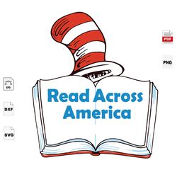 Read Across America Svg, Dr Seuss Svg, Reading Day Svg, Dr Seuss Across America Svg, Reading Svg, Love Reading Svg, Book