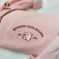 Mississippi State Bulldogs Embroidered Sweatshirt, NCAA Embroidered Shirt, Embroidered Hoodie, Unisex T-Shirt