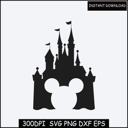 Mickey Mouse Castle SVG Design