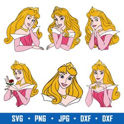Aurora Bundle Svg, Princess Aurora Svg, Sleeping Beauty Svg, Disney Princess Svg, Png Jpg Dxf Eps File