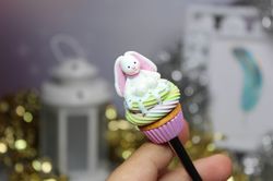 Bunny spoon, rabbit, spoon with decor, gift ideas, children products, friend gift, dinnerware, bunny figure