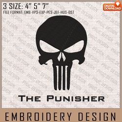 The Punisher Embroidery Files, Marvel Comics, Movie Inspired Embroidery Design, Machine Embroidery Design