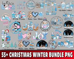 Christmas winter bundle PNG, 55 file Christmas winter PNG , for Cricut, Silhouette, digital, file cut
