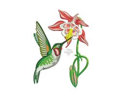 Hummingbird embroidery design