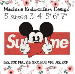 Mickey Mouse embroidery design Supreme