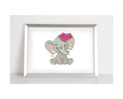 Embroidery Design Baby Elephant