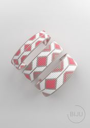 Bead loom pattern, LOOM bracelet pattern, miyuki pattern, square stitch pattern, pdf file, pdf pattern_255 NO WORD CHART