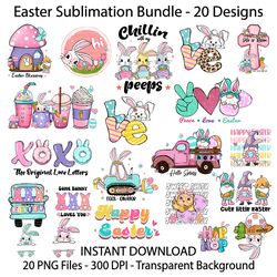 Easter Sublimation Bundle PNG, 20 Designs, Easter Clipart, Easter Shirt, Easter Kids Shirt, Kids Easter PNG, Cute Easter