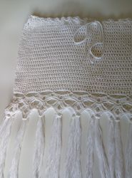 crochet cotton mini skirt