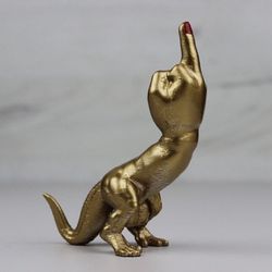 Handy REKS, dinosaur, Hand figure, Gag gift, middle finger, interior object