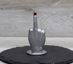 Middle finger up sculpture, F You off sign, hand figure, Gag gift, funny gift