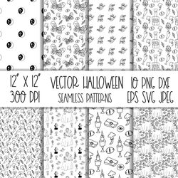 Halloween seamless pattern. Halloween digital paper