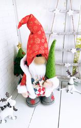 Digital download, Christmas Santa, Pattern and tutorial, Christmas gnome, Plush doll, Scandinavian tomte, Holiday gift